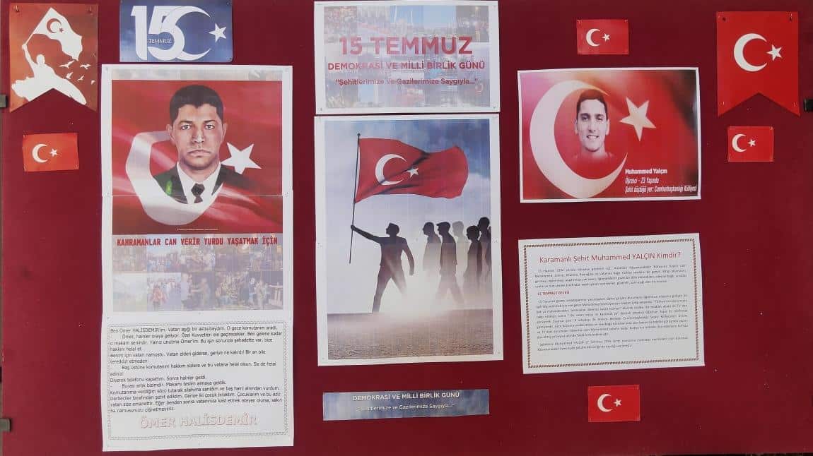 “15 TEMMUZ DEMOKRASİ ve MİLLİ BİRLİK GÜNÜ